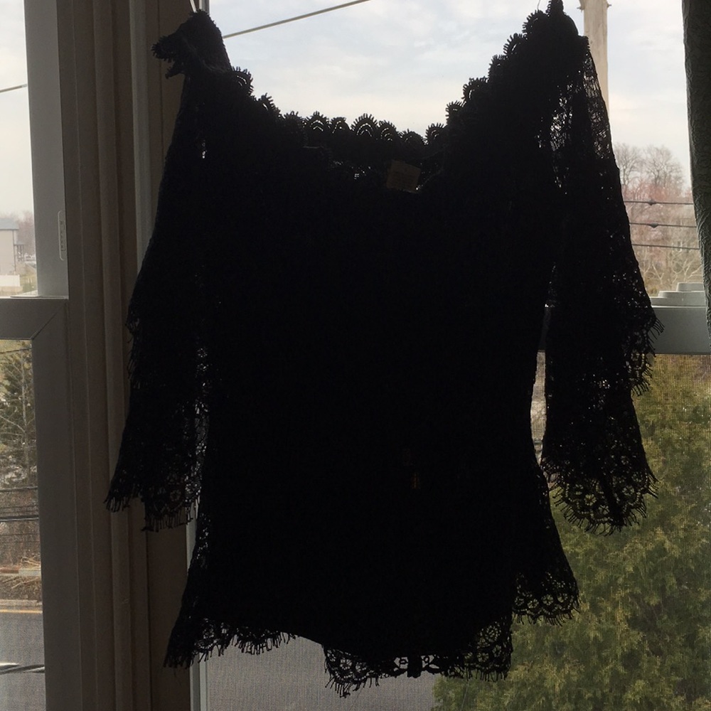 Lace off the shoulder top